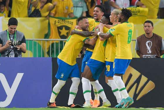 Imagem do artigo:Na despedida do Brasil, Neymar e Vini marcam, e Seleção goleia o Chile