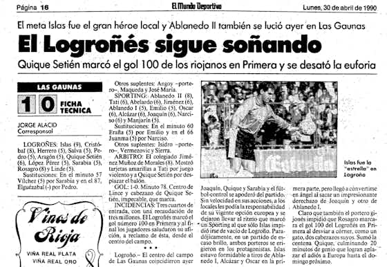 Imagem do artigo:O Logroñés de 1989/90: quando Las Gaunas esteve a dois pontos da Europa