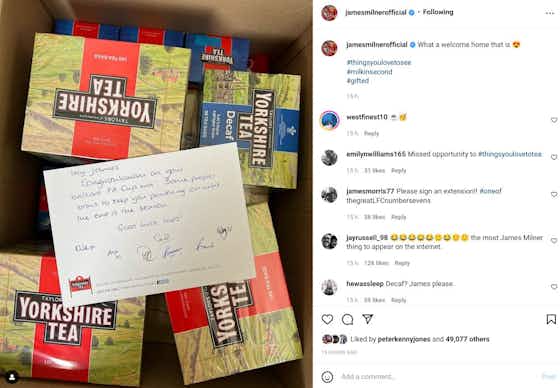 Article image:James Milner gifted a very James Milner care package after he helps Liverpool win the FA Cup against Chelsea