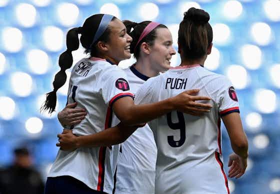 Article image:🌎 Sophia Smith brace sets USA WNT on way to victory over Jamaica