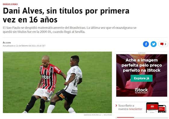 Imagem do artigo:Jornal espanhol destaca temporada sem títulos de Daniel Alves