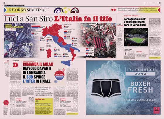 Article image:GdS: More Milan fans in Italy than Inter – the breakdown region by region