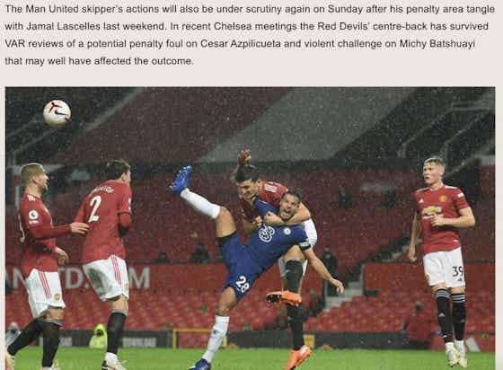 Article image:Image: The “cheeky” Harry Maguire Chelsea website post Ole Gunnar Solskjaer referenced in Sky Sports interview