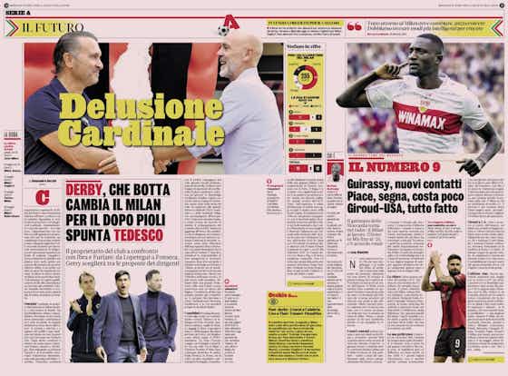 Imagen del artículo:GdS: ‘Disappointed and dissatisfied’ Cardinale eager to make quick changes at Milan