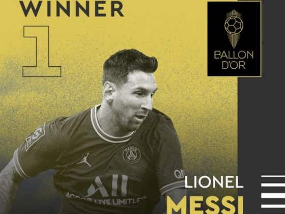 Image de l'article :OFFICIEL : Leo Messi remporte son septième Ballon d'Or