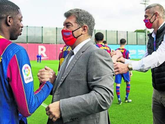 Image de l'article :Laporta : "Nous voulons qu'Ousmane reste, il pourrait être un joueur clé"