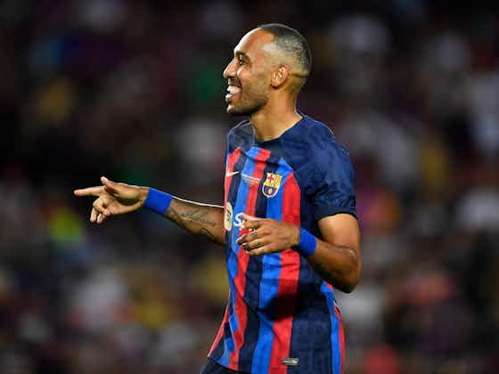 Article image:Aubameyang has informed Chelsea that he wants to stay at Barcelona