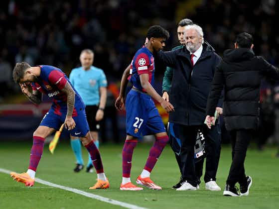 Article image:Barcelona youngster had a very tough time dealing with substitution vs PSG