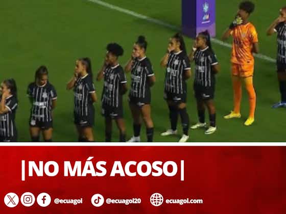 Imagen del artículo:DENUNCIA AL ACOSO || (VIDEO) Jugadoras del Corinthians protestan insólitamente en contra del Santos y su entrenador