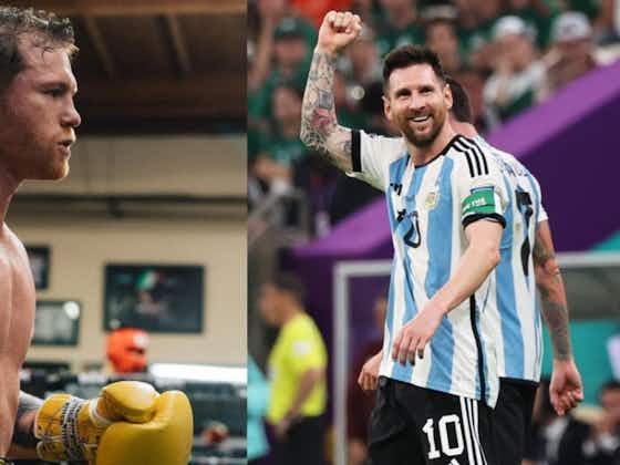 Imagen del artículo:Lionel Messi hizo enfadar al Canelo Álvarez por una acción tras el partido contra México