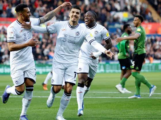 Article image:Joel Piroe reacts to surprise comparison at Swansea City