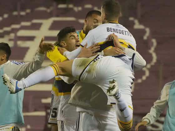 Imagen del artículo:Boca Juniors venció 1-0 a Lanús con gol de Benedetto y es el nuevo líder de la Liga Profesional