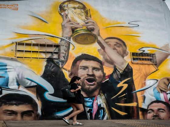 Imagen del artículo:Selección Argentina: El impresionante mural de Lionel Messi levantando la copa, en una esquina de Palermo