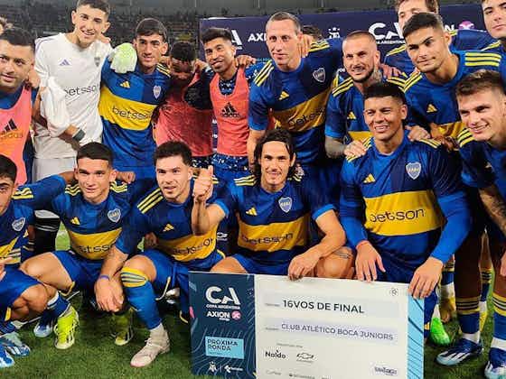 Imagen del artículo:Doblete de Edinson Cavani, con golazo incluido, en la victoria de Boca ante Central Norte en Copa Argentina