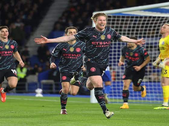 Imagen del artículo:Con un gol de Julián Álvarez, Manchester City venció 4-0 al Brighton de Valentín Barco