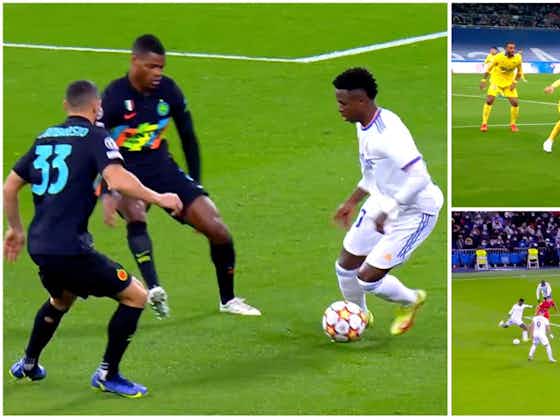 Article image:Vinicius Jr's Real Madrid highlights for 2021/22 are so good even he's tweeted the video