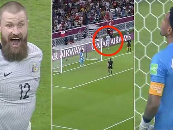 Article image:Andrew Redmayne: Australia goalkeeper threw Peru water bottle into the stands