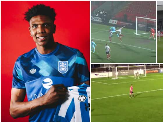Article image:Kyle Hudlin to Huddersfield: Footage of Britain's tallest footballer in action