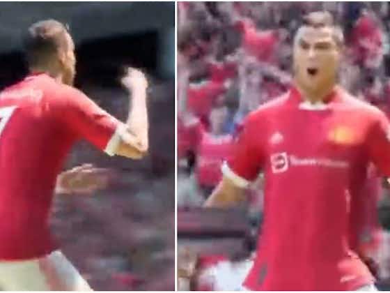 Article image:Cristiano Ronaldo's 'SUI' celebration for Man Utd on FIFA 23 is the best yet