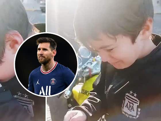 Article image:Lionel Messi: Panini sticker packed by child gives wholesome reaction