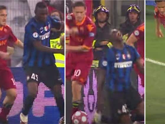 Article image:Francesco Totti set out to hurt Mario Balotelli with shocking red card in 2010