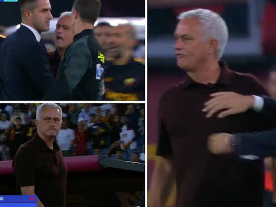 Article image:Jose Mourinho: Roma boss sent off after exploding with rage vs Atalanta