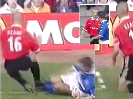 Article image:Roy Keane: Man Utd legend’s reaction to two-footed tackle in 1999