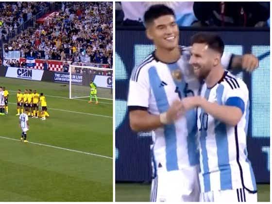 Article image:Lionel Messi: Argentina star scores insane free-kick in stunning cameo v Jamaica