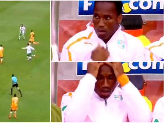 Article image:Cristiano Ronaldo: Didier Drogba’s brilliant reaction to 2010 World Cup strike