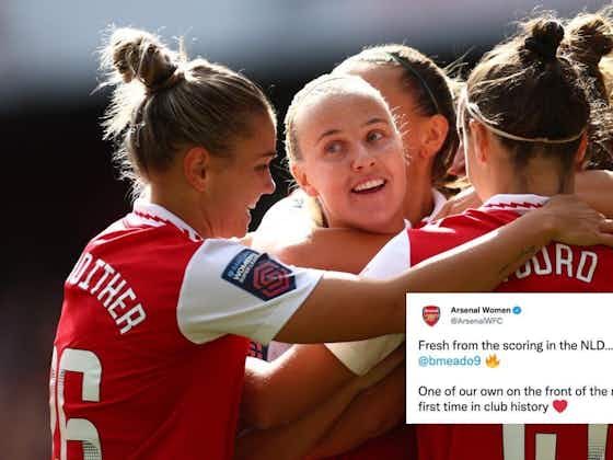 Article image:North London Derby: Beth Mead becomes first female player on Arsenal programme