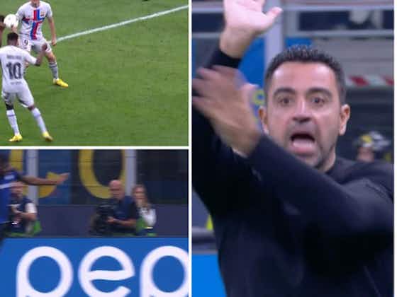 Article image:Inter 1-0 Barcelona: Xavi seething as VAR denies Blaugrana last minute penalty