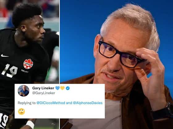 Article image:World Cup 2022: Gary Lineker doubles down on 'incorrect' Alphonso Davies claim