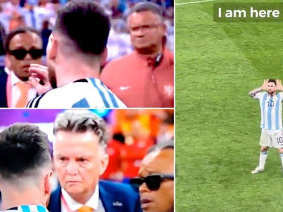 Article image:Lionel Messi showed Louis van Gaal no mercy during and after Argentina v Netherlands