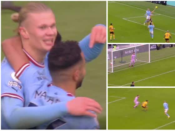 Article image:Man City 3-0 Wolves: Erling Haaland scores fourth hat-trick of the season