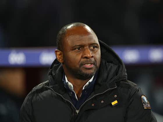 Article image:Crystal Palace: Patrick Vieira could miss out on January wish at Selhurst Park