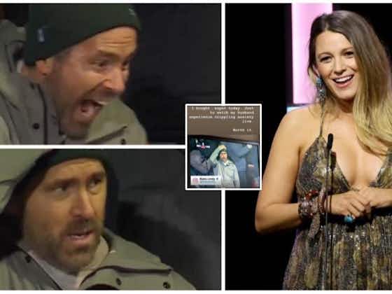 Article image:Wrexham: Blake Lively trolls Ryan Reynolds for reaction to Sheffield United draw