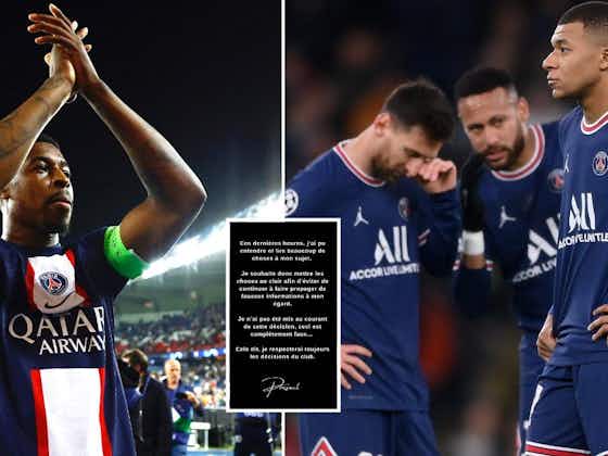 Article image:PSG: Presnel Kimpembe reacts after being replaced as vice-captain