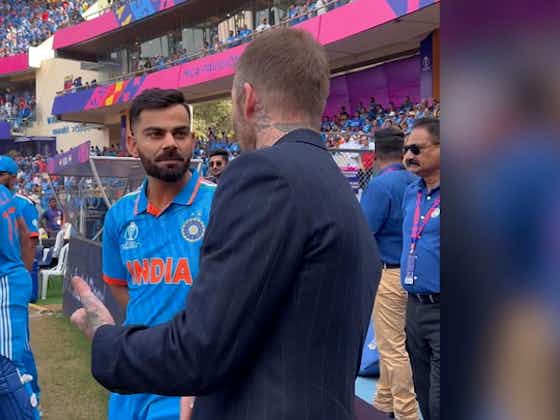 Article image:David Beckham meets India cricket star Virat Kohli ahead of World Cup semi-final
