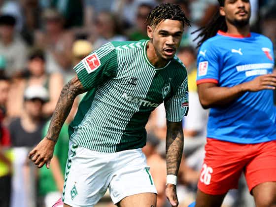 Artikelbild:Werder: Großes Fragezeichen hinter Njinmah-Einsatz gegen Wolfsburg