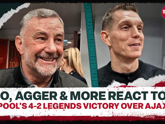 Article image:ALDO, AGGER & MORE REACT TO LIVERPOOL’S 4-2 LEGENDS VICTORY OVER AJAX! | LIVERPOOL 4-2 AJAX