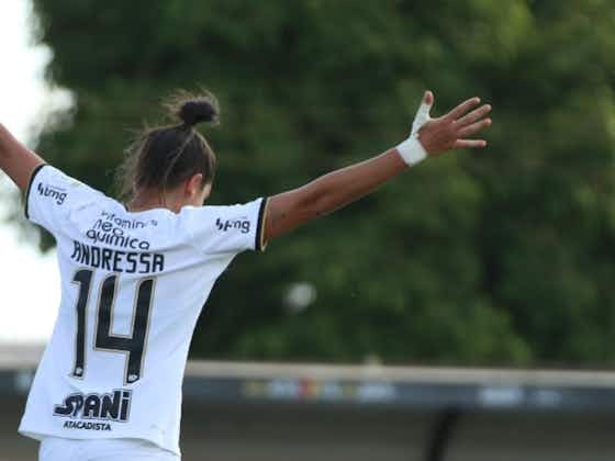 Imagem do artigo:Andressa marca primeiro gol com o Corinthians Feminino e aumenta lista de artilheiras em 2022