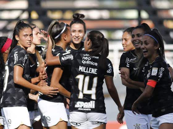 Imagem do artigo:Corinthians Feminino faz três gols e leva boa vantagem para jogo de volta da final da Copa Paulista