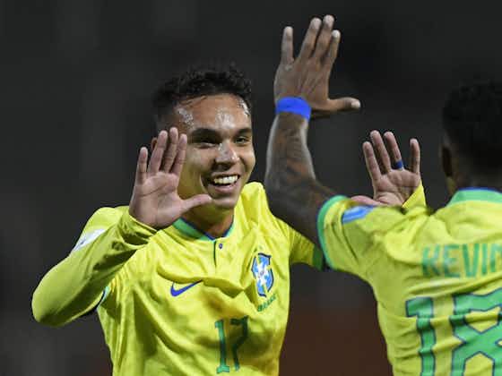 Imagem do artigo:Dupla do Corinthians é decisiva e colabora para goleada do Brasil na Copa do Mundo Sub-20