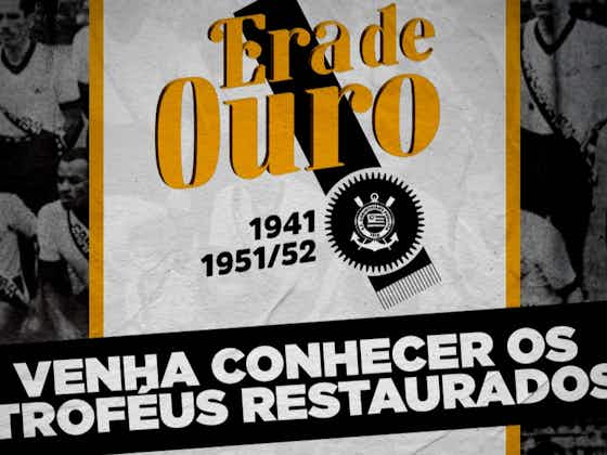 Imagem do artigo:Corinthians exibe troféus históricos restaurados em evento no memorial do clube