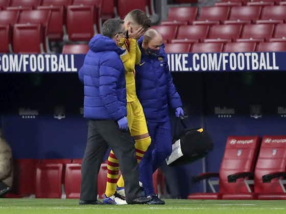 Imagem do artigo:Dupla do Barcelona, ​​Piqué e Roberto, lesiona-se contra o Atlético de Madrid