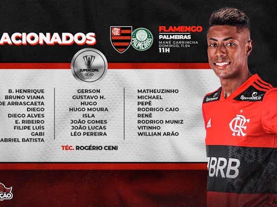 Imagem do artigo:Flamengo divulga relacionados para jogo da Supercopa contra o Palmeiras