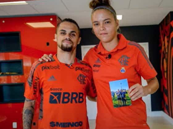 Imagem do artigo:Flamengo promove encontro entre artilheira do time feminino com Michael