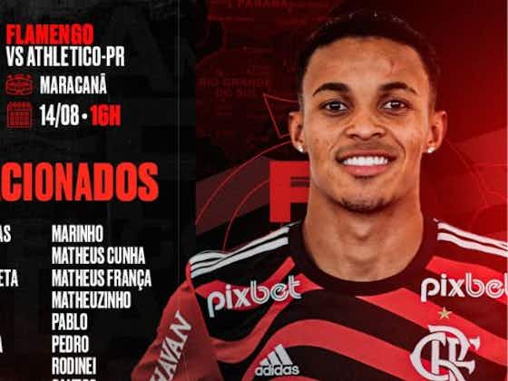 Imagem do artigo:Sem Pulgar e Varela, Flamengo divulga lista dos relacionados para jogo contra o Athletico-PR