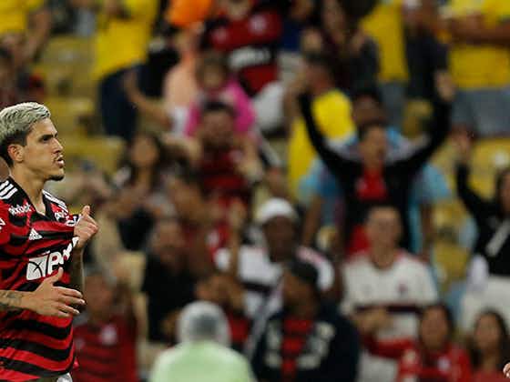 Imagem do artigo:Pedro quase bate recorde de Bruno Henrique com hat-trick contra Bragantino