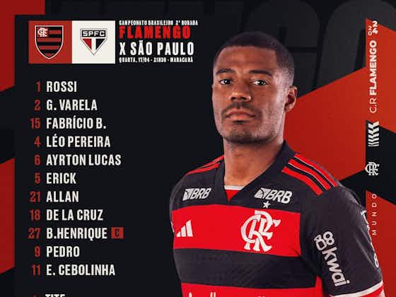 Imagem do artigo:SAIU! Sem Arrascaeta, Flamengo divulga escalação para jogo contra o São Paulo, pelo Brasileirão